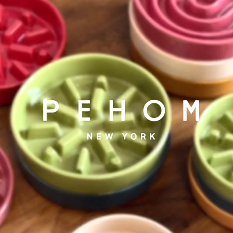 慢食碗 PEHOM进口宠物陶瓷餐具易清洗可微波炉猫狗狗饭碗食盘