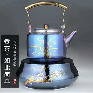 厂家批发贝彩烧泡茶玻璃壶煮茶壶提梁壶家用大容量单壶加厚烧水壶