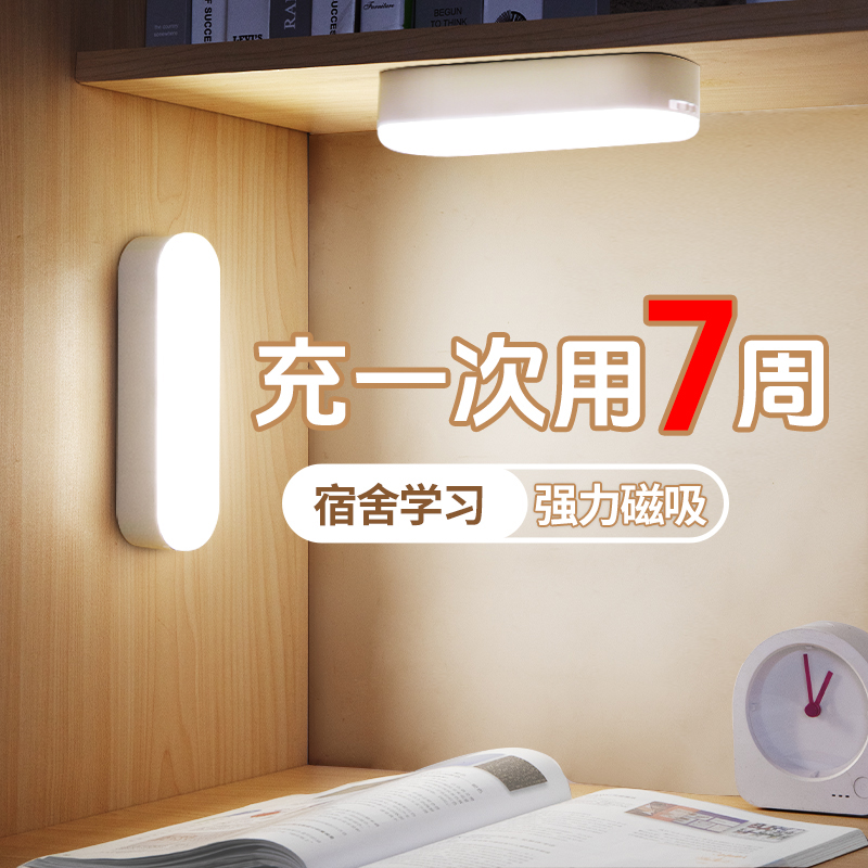 小夜灯宿舍灯床上用大学生床头灯台灯磁吸吸附学习触摸酷毙充电款
