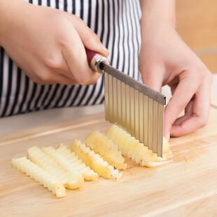 Wolf Stainless Cut Kni Knife Crinkle Wavy Potato Tooth Steel