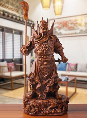 招财关二爷关公摆件九龙关羽武财神爷客厅招财家居装饰品供奉佛像
