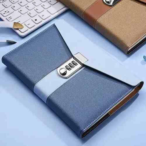 A5 Password Notebook Secret Diary with Lock PU Cute Notebook