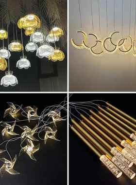 新款婚庆道具氛装饰吊灯婚礼堂舞台装饰户YXU外围场布置地橱窗垒