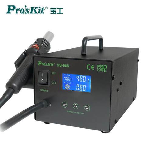 宝工（Pro'sKit）SS-968H LCD防静电数显智能热风枪拆拔焊台600W