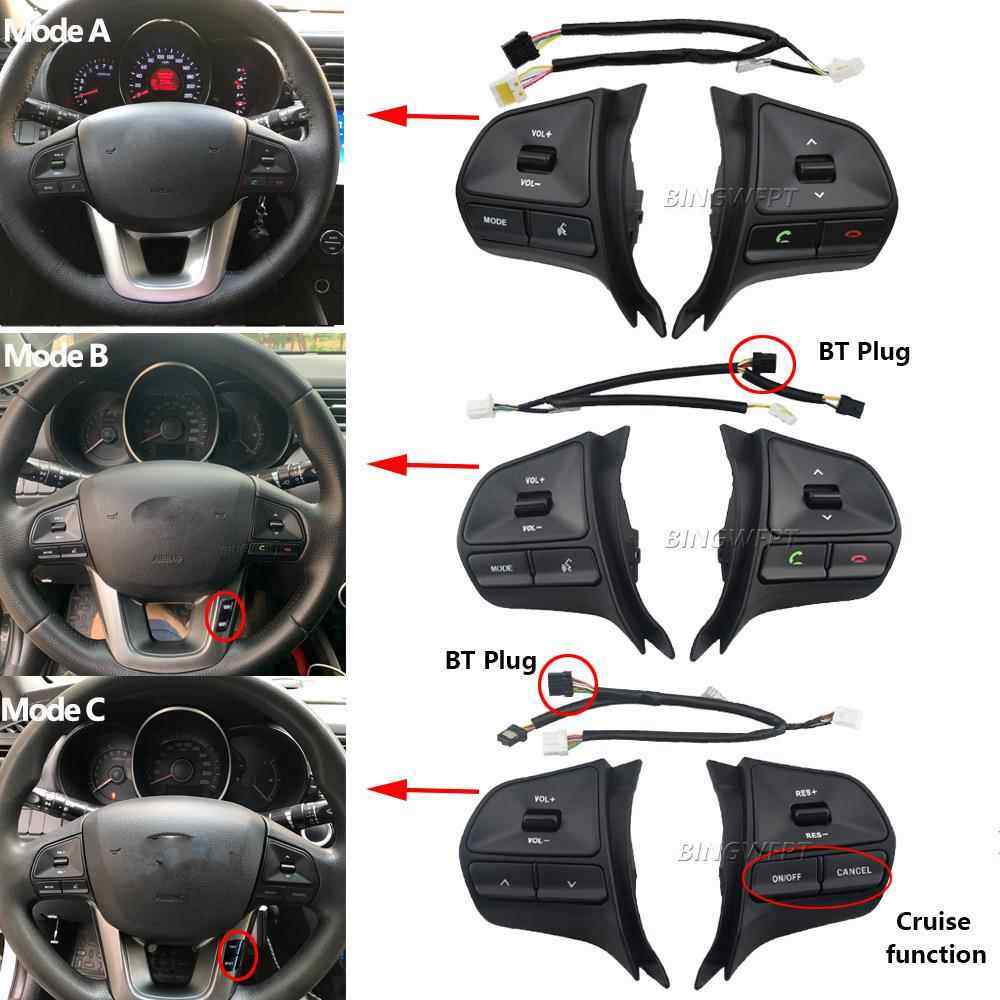 适用起亚Rio k2 2012-2016定速巡航多功能方向盘按键按钮开关改装