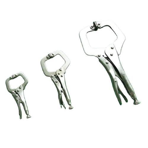 3PC大力钳套装圆口C型mini6寸11寸焊接工具木工工具挤压式夹钳