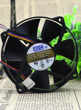 AVC 9厘米CPU风扇 CPU散热器0.7A大风量 PWM温控调速 DA09025B12U