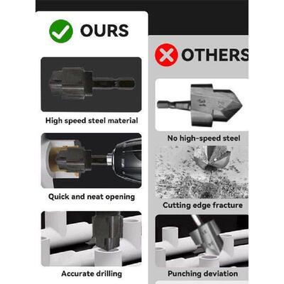 3pcs PPR Lifting Stepped Drill Bit Hexagon Shank Water Pipe
