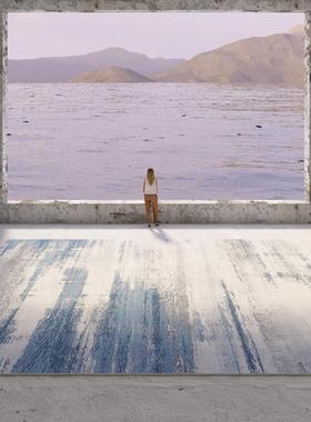 高档代客厅地毯侘寂风紫色奢高级北卧室沙发茶欧几床边轻毯家用现