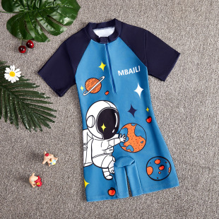 套装 2025季 卡通男童短袖 儿童泳衣女童中小童连体泳衣泳装 新款