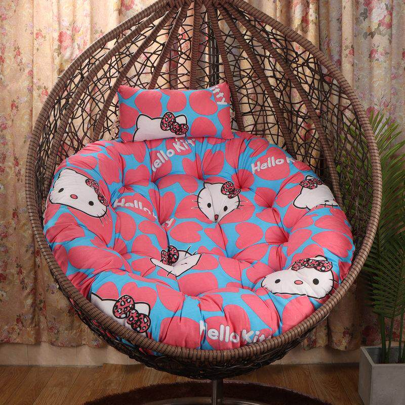 吊篮垫子鸟巢摇篮椅垫秋千吊椅靠垫可拆洗简约圆形藤椅垫摇篮坐垫