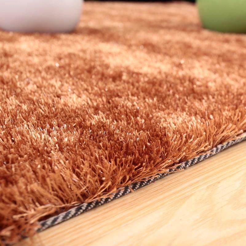 地毯韩国丝亮丝加厚简约茶几地毯卧室床边欧式可定制客厅地毯