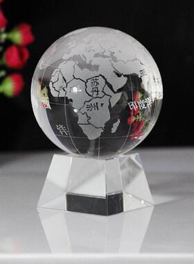 看世界风水转水晶地球仪开 业开 张送领导朋友老师同学办公室摆件