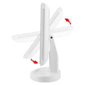 充电款 桌面美妆镜带灯折叠智能补光梳妆镜子 LED贝壳镜台式 热卖