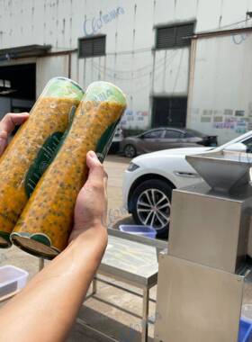 工业型百香果分离机打浆机百香果水果茶原料榨汁机鸡蛋果挖肉机