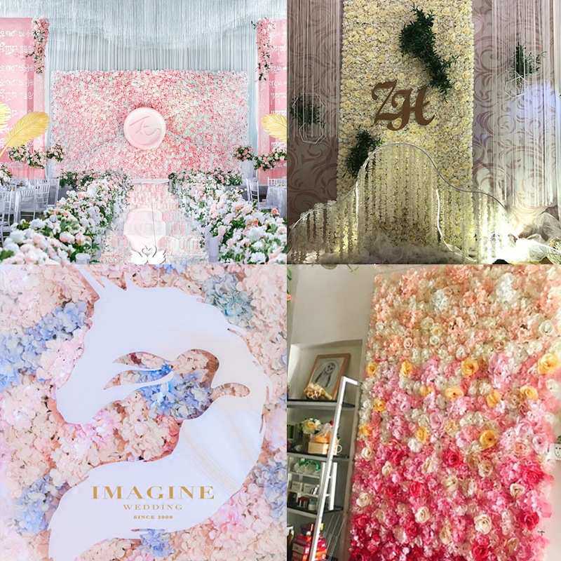 价仿真地毯绣球花排婚庆舞台花墙外贸出口影楼背景排花绢布假花义