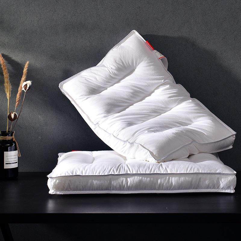 南通一手货源全棉酒店羽丝绒软枕芯宾馆低枕高端舒适护颈保健枕