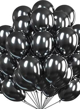 12Inch Color Metal Theme Confetti Round Latex Balloon Gold S