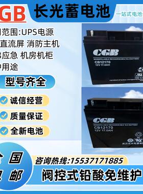 CGB长光蓄电池CB12170直流屏12V17AH电梯 配电柜 消防主机UPS电源
