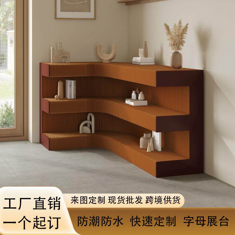 创意字母中岛展示柜办公商用储物展示柜可折叠移动展台可印logo