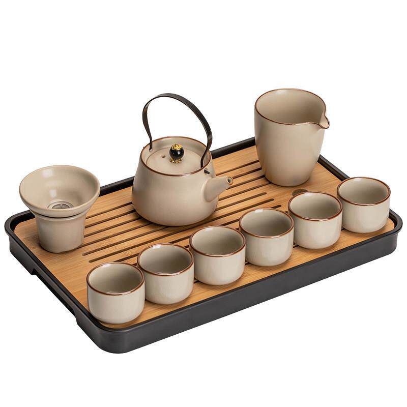 茶具套组轻奢高家用汝窑瓷盖碗喝JX-1050-茶茶新壶茶盘茶陶杯功夫