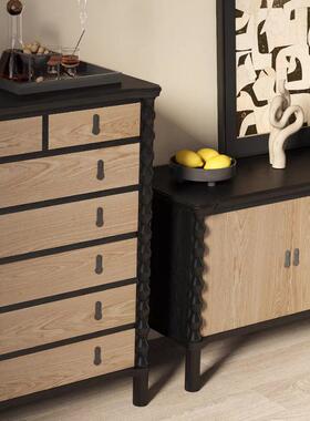 美中古实木六斗柜斗厨客装厅卧式20250217室储物柜式复古床头法玄