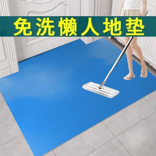 蓝色超薄地垫不卡门1mm皮革入户门pu进门可擦洗免洗pvc大门口地毯