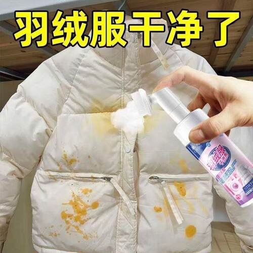 羽绒服干洗剂泡沫型清洁剂免水洗无水干洗家用衣物强效去污带刷头