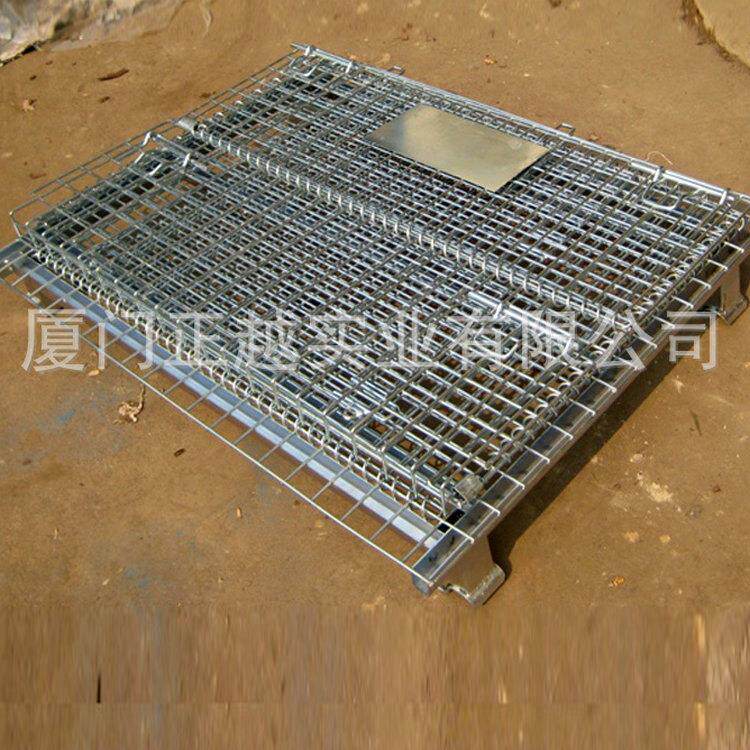 金属镀锌仓库仓储笼铁框铁笼可开门可折叠可定尺寸1200*1000*890
