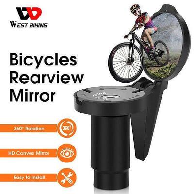 2Pcs Bar End Bike Mirror 360 Degree Rotating Bar End Rear
