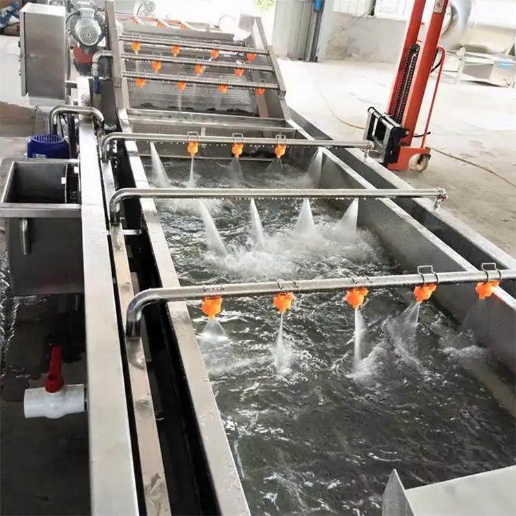 全自动樱桃钙果清洗机 大型水果清洗上料榨汁生产线设备 厂家出售
