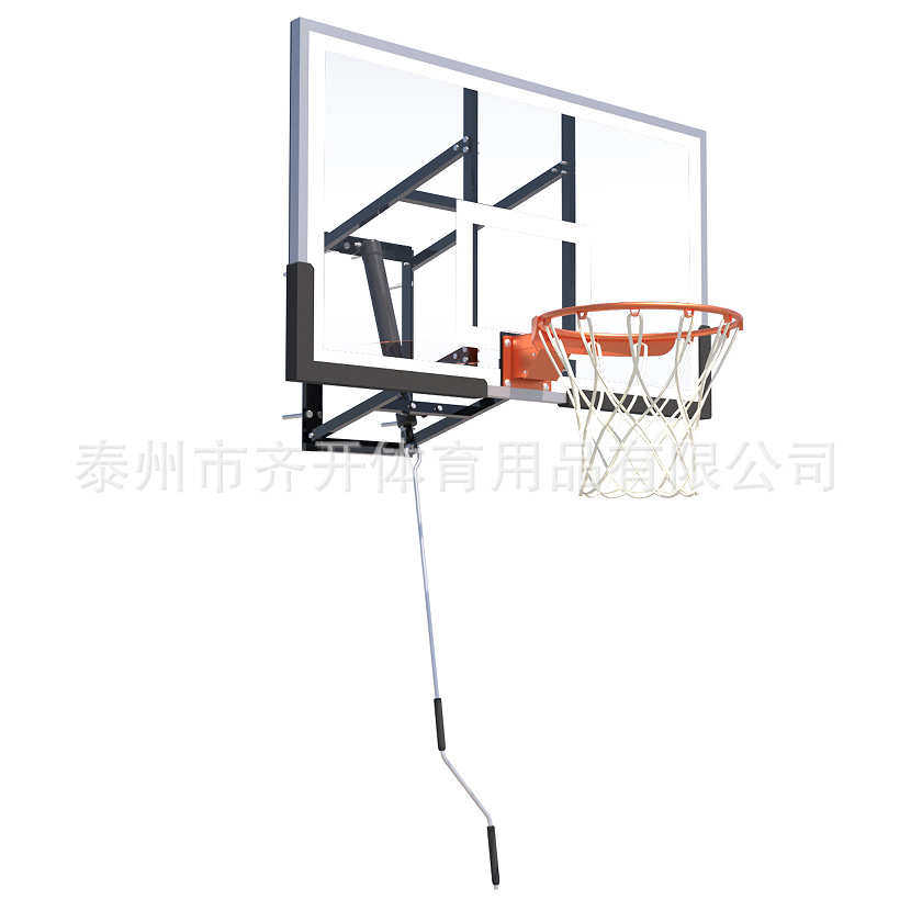 墙壁式篮球架挂壁便携方便升级可升降篮球架钢化玻璃成人全年龄年