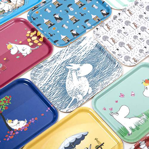 瑞典Optodesign设计之光Moomin卡通姆明桦木托盘早餐下午茶餐具