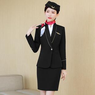 女春秋气质酒店前台接待工作装 移动客服工作服商务正装 OL职业套装