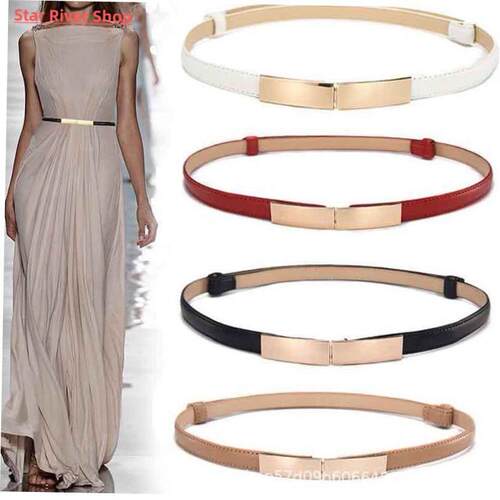 Belt dress simple versatile Fashion Women Leather Belt Thin