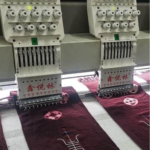 自动单头12针电脑绣花机平绣帽绣成衣绣毛巾绣小型私人刺绣机设备