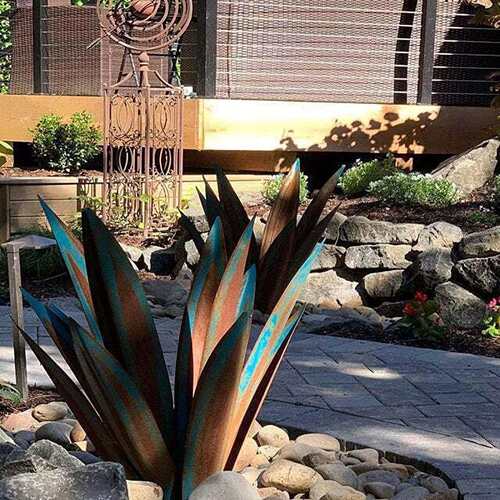 跨境新款龙舌兰铁艺植物工艺品tequila home decor 花园装饰摆件