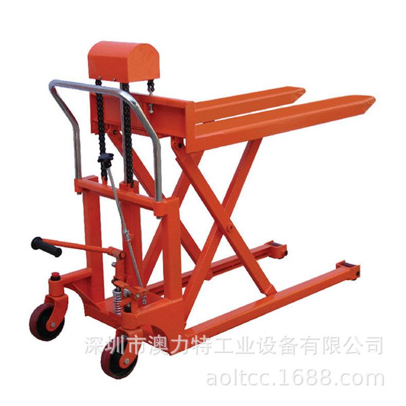 OSD50厂  动升高车手动升降平家台 可电移动式手推平台车