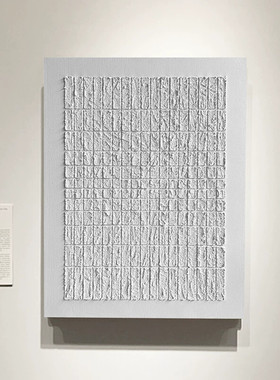 纯手绘油画 现代简约抽象油画 玄关装饰画 沙发挂画 白色立体肌理