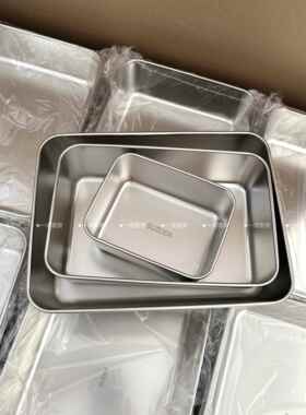 一诺厨房可叠放不锈钢备盘子火锅盘子托盘料理盘子保鲜盒分格餐具