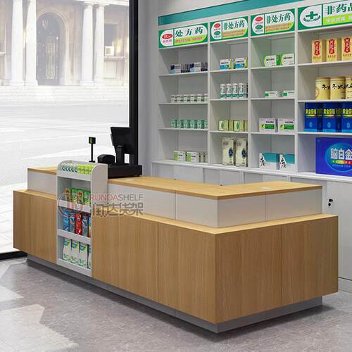 超收市收银台 木质银台便利店零食店水果店药店文具角店转银613收