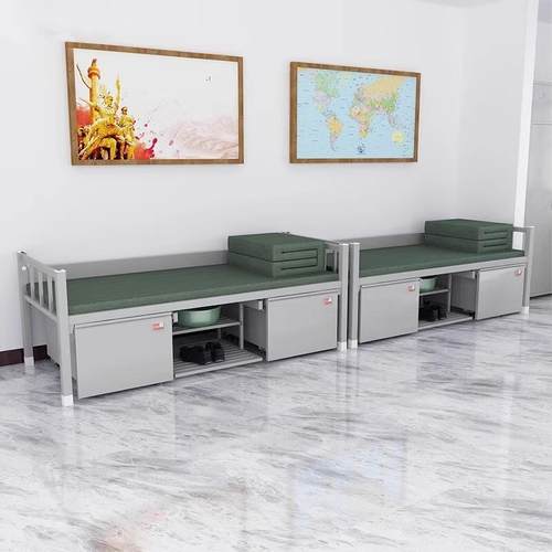 式营具单双层床单上下铺铁WZ-002架床制员工宿舍上床下位柜桌内务