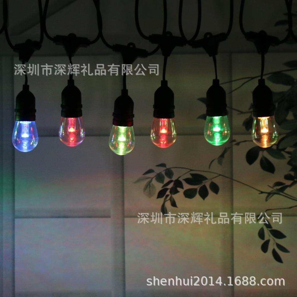S14户外装饰防水遥控七彩灯 室外装饰RGB 遥控 S14灯泡