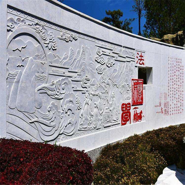 石雕浮雕壁画青石窗花镂空窗户中式六角花格围墙影壁圆形福字石窗