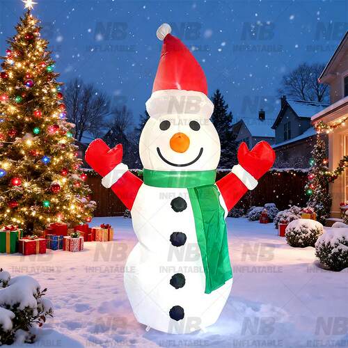 跨境户外庭院布置装充气气模装饰品充气雪人Inflatable Snowmen