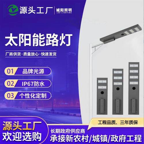 定制一体化路灯户外防水亮6米道路工程跨境led路灯
