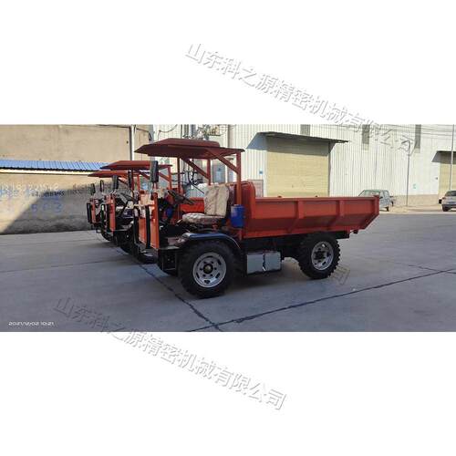 工地物料自卸车 矿用电动四轮装载运输车 座驾式矿用运料翻斗车