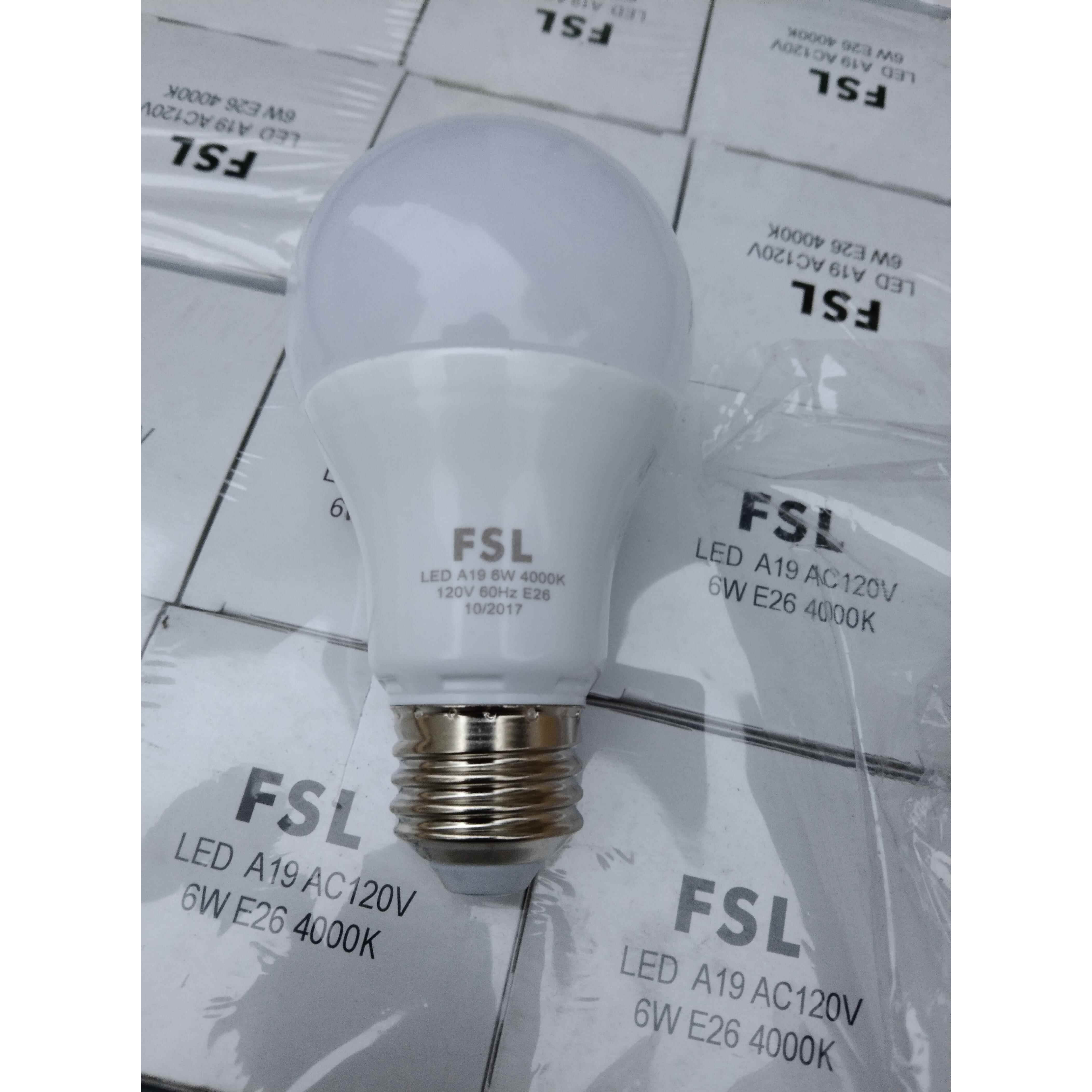 库存货新的LEDA19/AC120Ⅴ6W/E26/4000K暧白LED灯