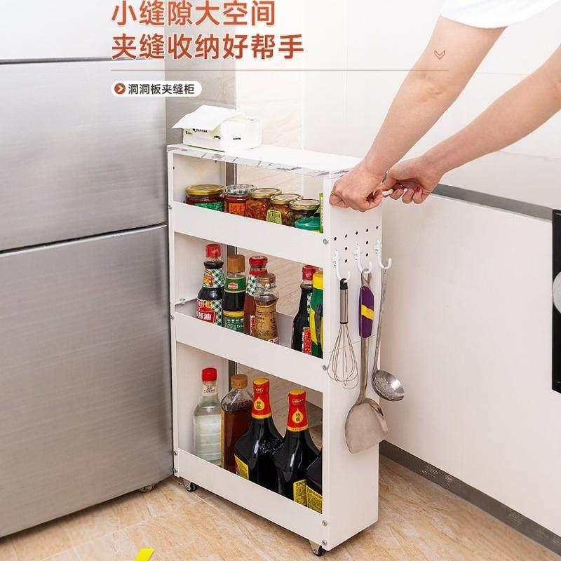 小推车置物架厨房蔬菜调料落地多层移动夹缝隙收纳层架极窄款推拉