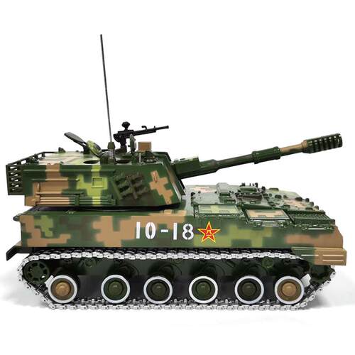 高档7式122自行0战榴炮弹模型履带加榴炮合金车火炮军事模型摆件